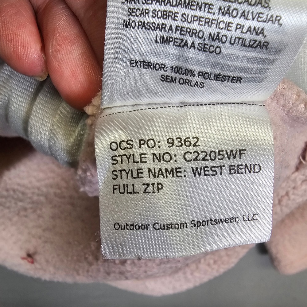 Columbia Pink Sherpa Fleece Zip Up Jacket Women's XL Paw‎ Print Casual Outerwear - Picture 9 of 10